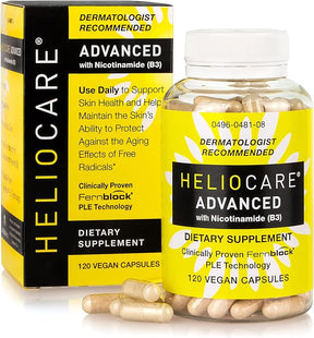 Heliocare Advanced Skin Health Supplement - Nicotinamide B3, 120 Capsules, Exp 0