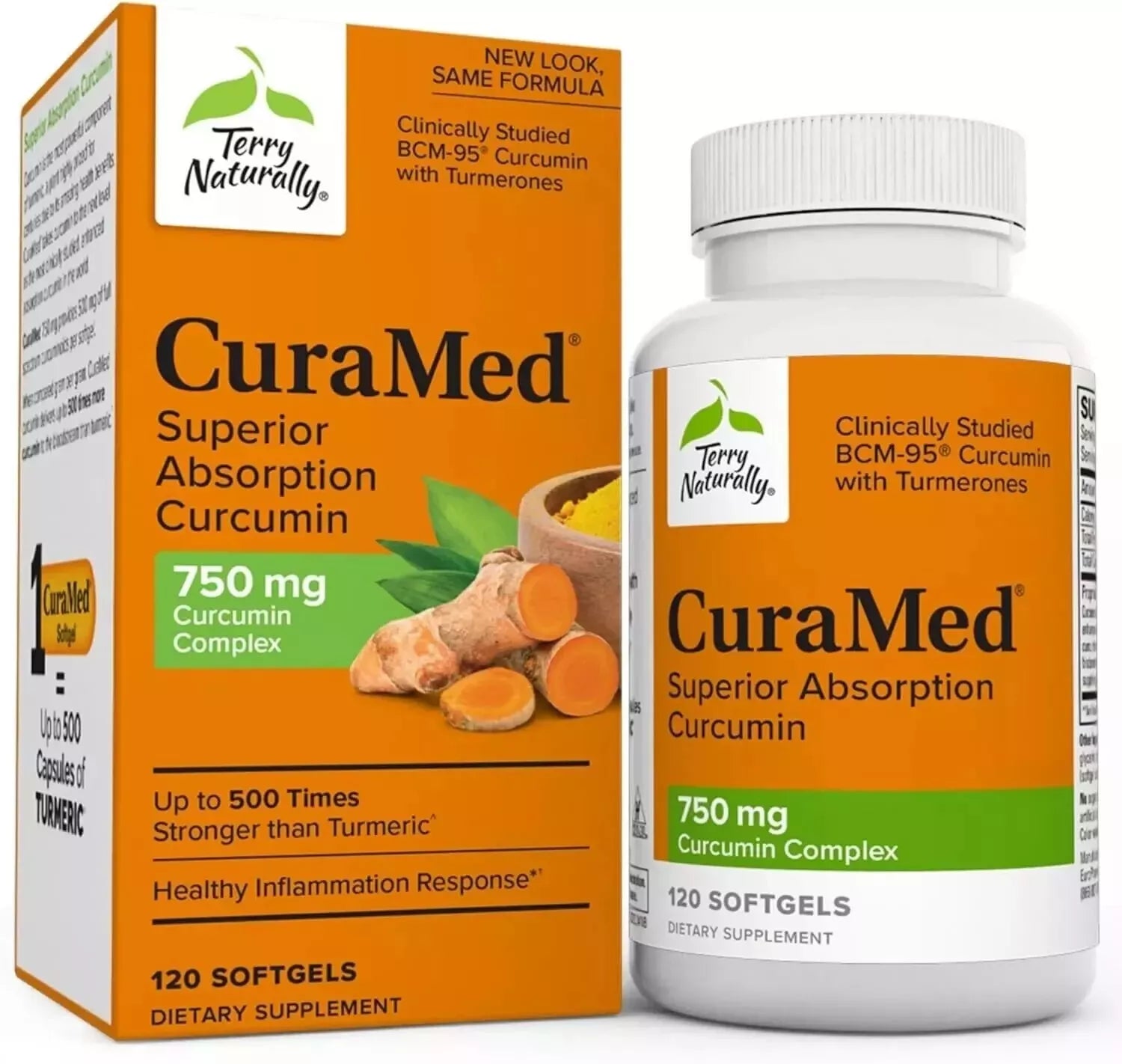 CuraMed 750 mg Curcumin Complex - 120 Softgels Free Shipping - EXP 06/2026 NEW