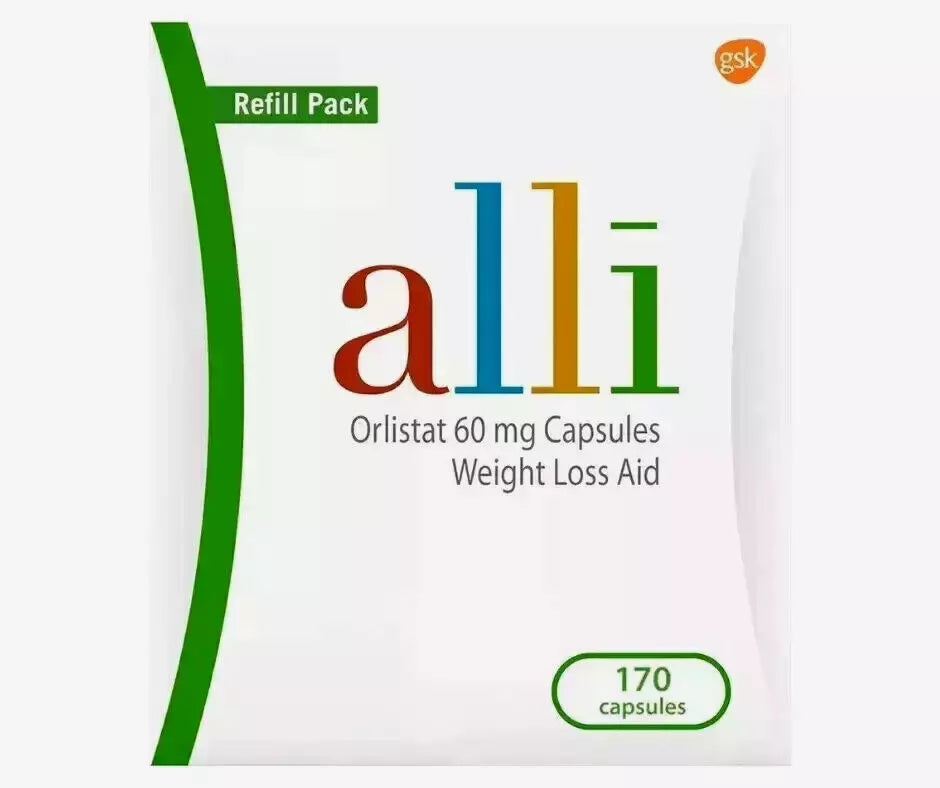 Alli Diet Weight Loss Supplement Pills, Orlistat 60Mg Capsules, 170 count